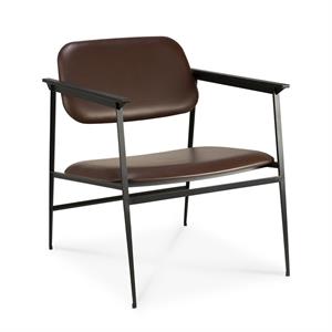 Ethnicraft DC Lounge Chair Chocolate Leather